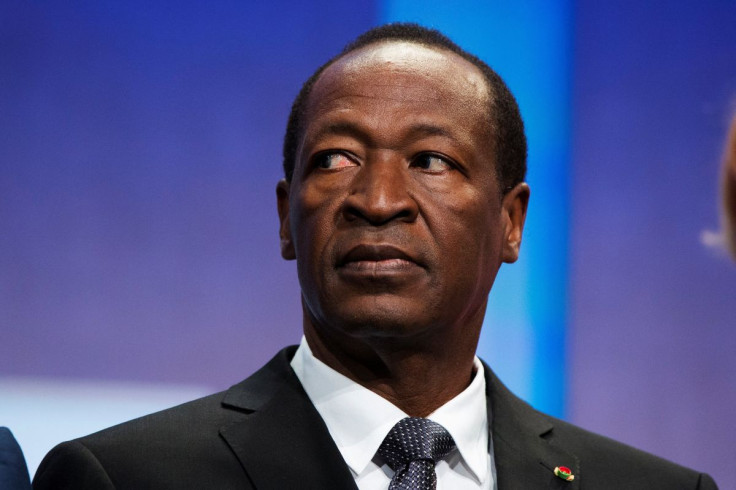 President of Burkina Faso, Blaise Compaore, sits on stage to support a commitment to stop poaching of African elephants at the Clinton Global Initiative (CGI) in New York September 26, 2013.