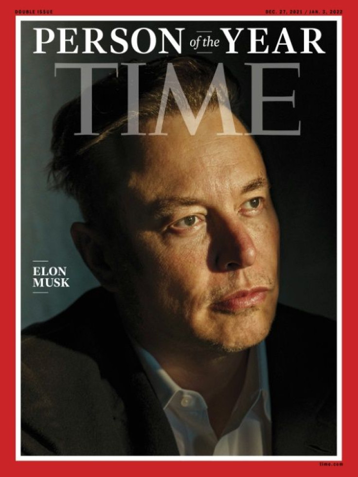 Elon Musk, shown on the Time magazine Person of the Year cover in December 2021, complained about the business environment in California