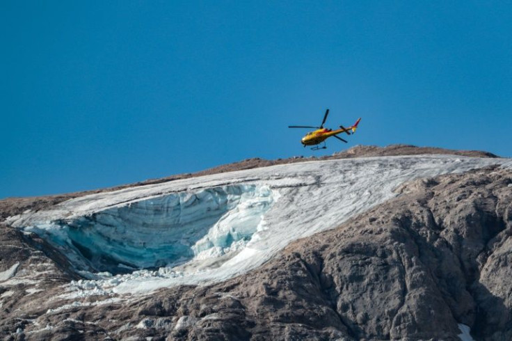 A section of Italy's biggest Alpine glacier gave way last Sunday in a disaster blamed by officials on climate change
