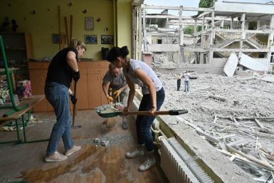 A school in the centre of Kharkiv, eastern Ukraine was also hit by a Russian missile strike