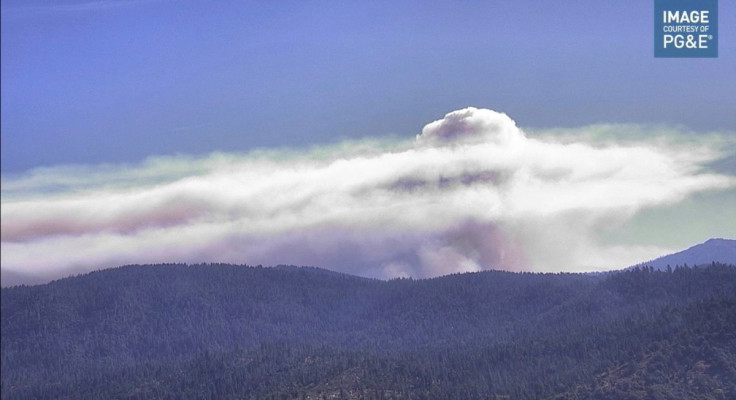 Smoke rises from hills as the Washburn Fire burns near Ahwahnee, California, U.S., July 9, 2022 in this screengrab taken from a handout video. alertwildfire.org/Handout via REUTERS  
