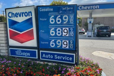 Gas prices are advertised at a Chevron station as rising inflation and oil costs affect the consumers in Los Angeles, California, U.S., June 13, 2022. 