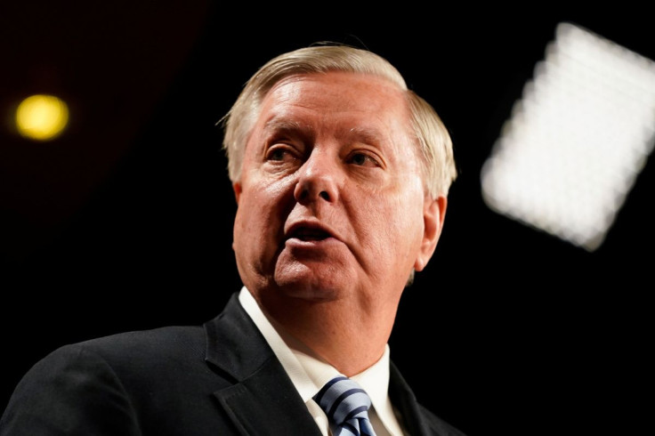  U.S. Senator Lindsey Graham (R-SC) speaks during a Republican news conference ahead of the Senate confirmation vote for U.S. Supreme Court nominee Ketanji Brown Jackson at the U.S. Capitol in Washington, U.S., April 7, 2022. 