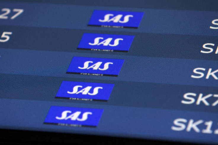 SAS flights listed at Copenhagen airport, July 3, 2022.
