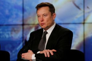 SpaceX founder and chief engineer Elon Musk reacts at a post-launch news conference to discuss the  SpaceX Crew Dragon astronaut capsule in-flight abort test at the Kennedy Space Center in Cape Canaveral, Florida, U.S. January 19, 2020. 