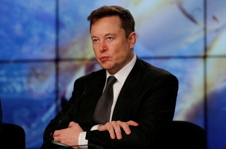 SpaceX founder and chief engineer Elon Musk reacts at a post-launch news conference to discuss the  SpaceX Crew Dragon astronaut capsule in-flight abort test at the Kennedy Space Center in Cape Canaveral, Florida, U.S. January 19, 2020. 