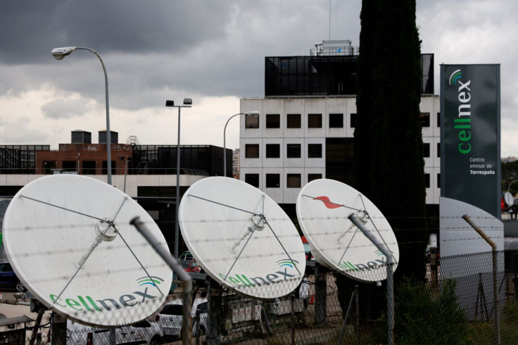 Telecoms antennas of Spanish telecoms infrastructure company Cellnex are seen in Madrid, Spain, April 27, 2022.