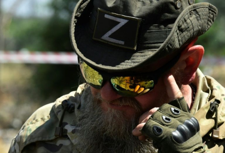 The letter Z -- the symbol of Russia's forces fighting in Ukraine -- are on army trucks and other items in the city now