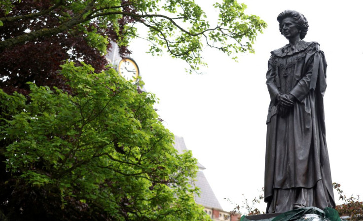 A statue of the former British Prime Minister, Margaret Thatcher, is seen in Grantham, Britain, May 16, 2022.