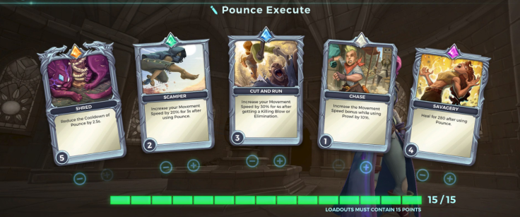 A Pounce card build for Maeve in Paladins