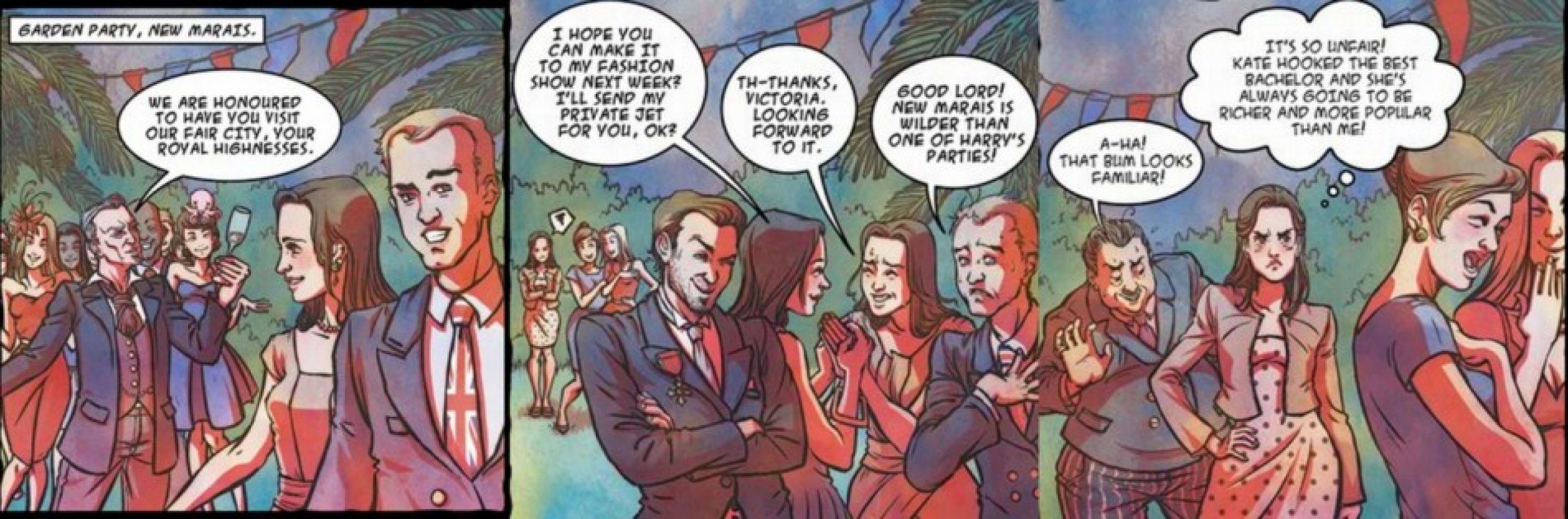 Pippa Middleton cartoon character Comic strip promotes PSNs inFAMOUS2.