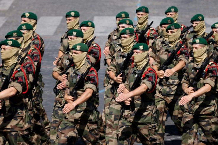 French special forces took part in the march