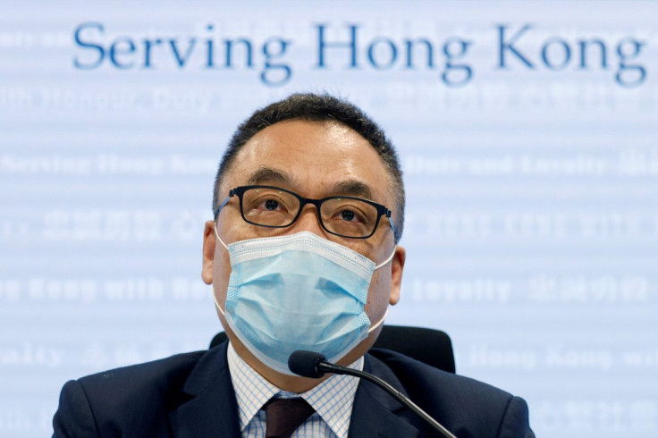 Senior Superintendent Steve Li Kwai-wah, of the policeâs National Security Department, speaks during an news conference after police said they arrested nine people suspected of terrorist activities, in Hong Kong, China July 6, 2021.