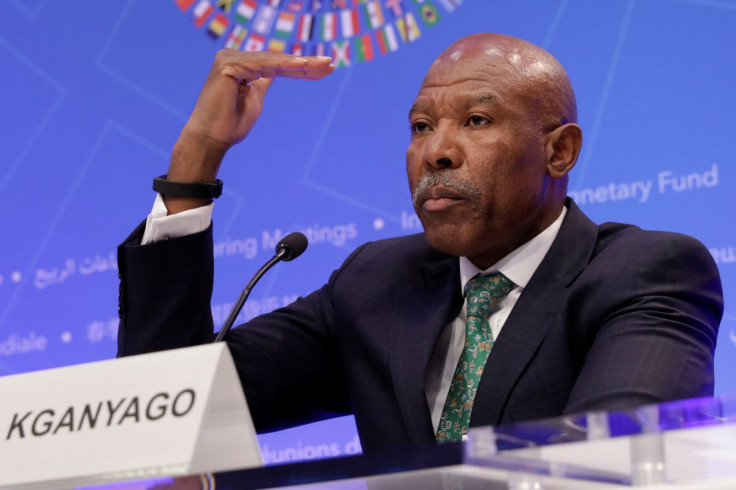 South African Reserve Bank Governor Lesetja Kganyago attends IMFC press conference during the IMF/World Bank spring meeting in Washington, U.S., April 21, 2018.
