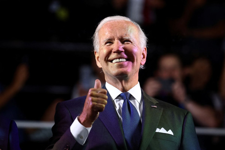 U.S. President Joe Biden reacts as he attends the the opening ceremony of the Maccabiah in Jerusalem July 14, 2022. 