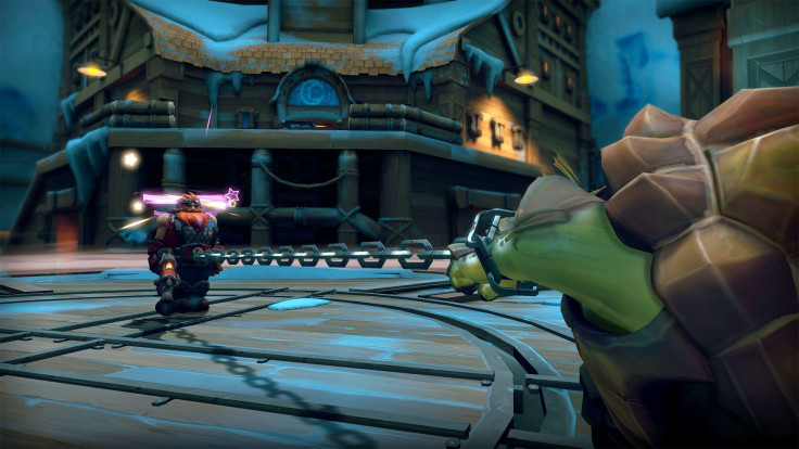 Makoa uses a chained anchor to drag enemies toward him - Paladins