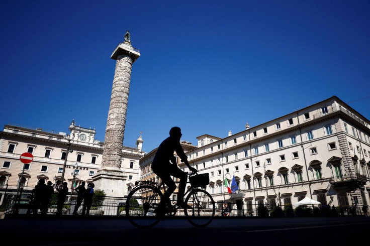 A view of the Prime Minister's office Chigi Palace the day after Italian Prime Minister Mario Draghi tendered his resignation to Italian President Sergio Mattarella, in Rome, Italy, July 15, 2022. 