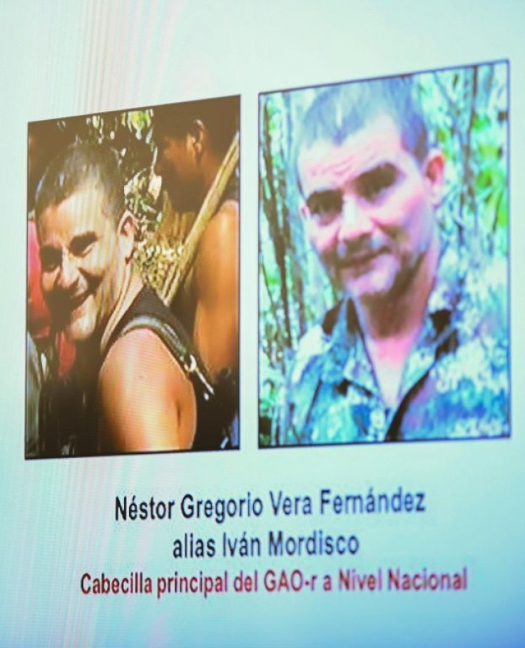 Defense Ministry handout picture of FARC dissident commander Nestor Vera, aka Ivan Mordisco
