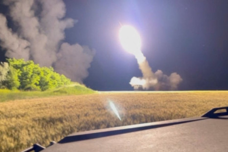 A view shows a M142 High Mobility Artillery Rocket System (HIMARS) is being fired in an undisclosed location, in Ukraine in this still image obtained from an undated social media video uploaded on June 24, 2022 via Pavlo Narozhnyy/via REUTERS 
