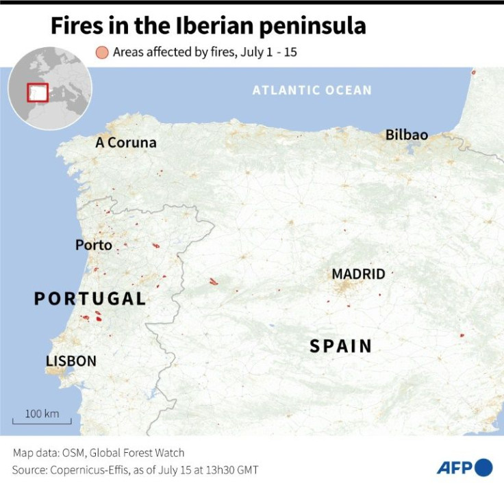 Fires in the Iberian peninsula