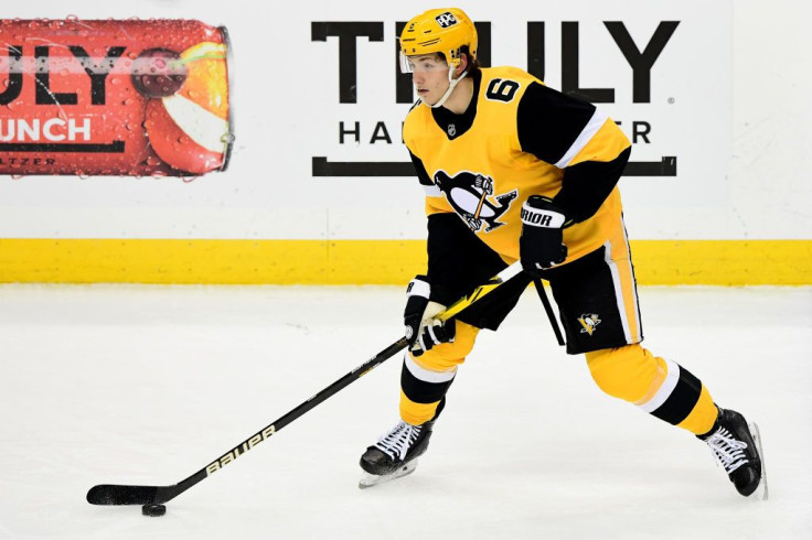 John Marino #6 of the Pittsburgh Penguins