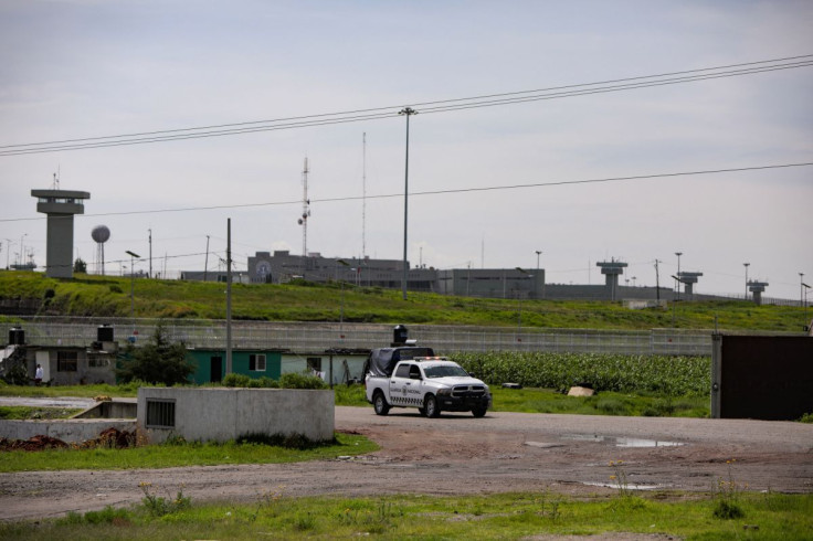 A vehicle for the members of the National Guard is parked outside Altiplano Federal Penitentiary where drug lord Rafael Caro Quintero is imprisoned after Mexico's navy captured him on Friday, in Almoloya de Juarez, on the outskirts of Mexico City, Mexico