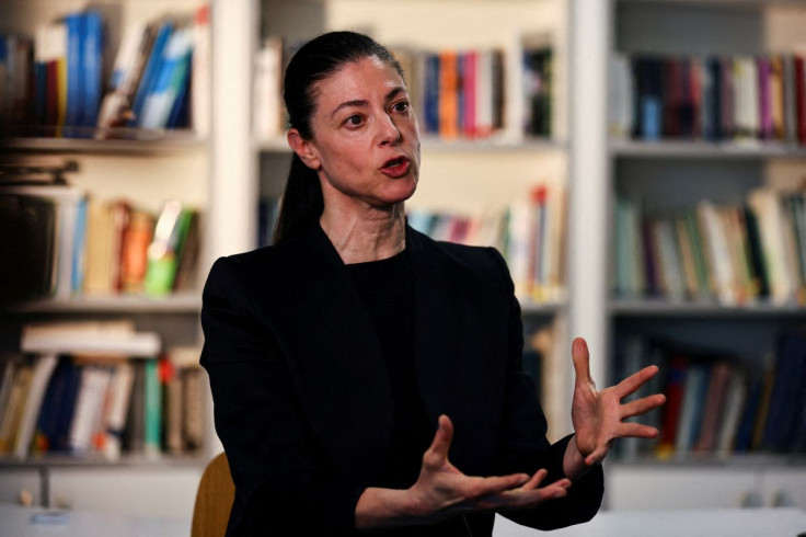 Israeli Transportation Minister Merav Michaeli gestures during an interview with Reuters in Jerusalem, July 17, 2022