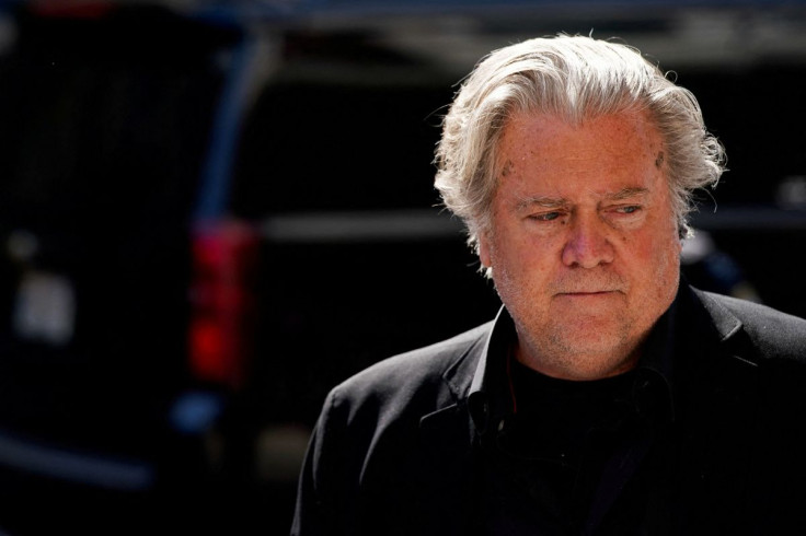 Steve Bannon, talk show host and former White House advisor to former President Donald Trump, arrives to U.S. District Court in Washington, U.S., June 15, 2022. 