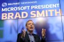 Microsoft President Brad Smith speaks during a Reuters Newsmaker event in New York, U.S., September 13, 2019. 