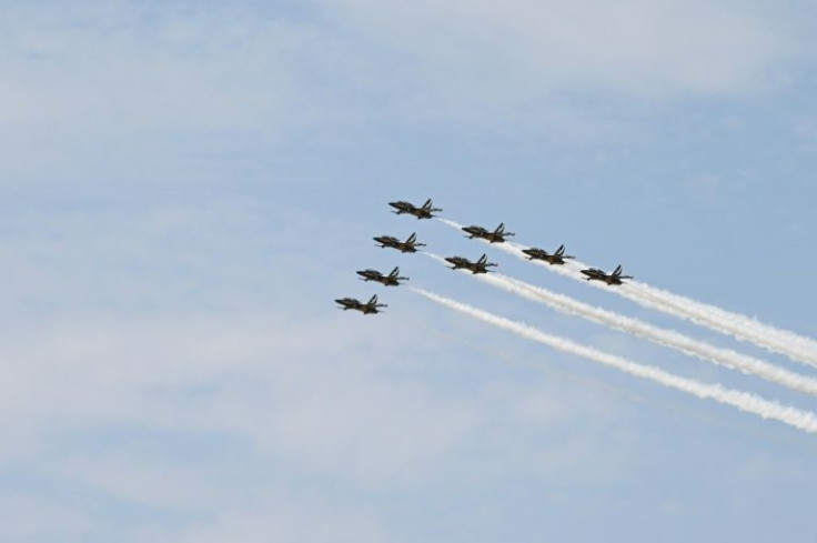 The South Korean Black Eagles aerobatic team wowed the crowds at the airshow