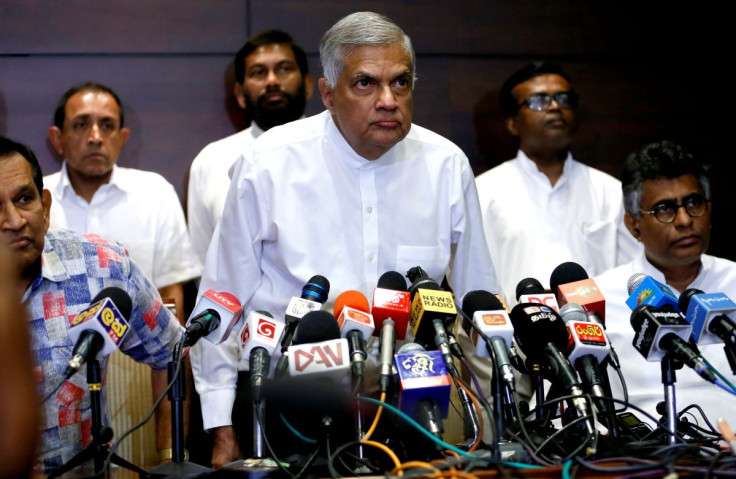 Sri Lanka's ousted Prime Minister Ranil Wickremesinghe arrives at a news conference in Colombo, Sri Lanka October 27, 2018.