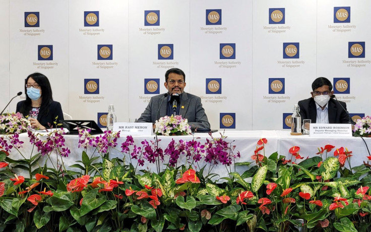 Ravi Menon, the managing director of the Monetary Authority of Singapore, speaks at a news conference in Singapore July 19, 2022. 