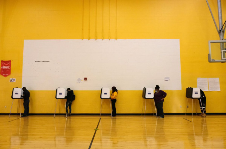 FILE PHOTO; Voters fill out their ballots at Ethel M. Taylor Academy on Election Day, in Cincinnati, Ohio, U.S., November 3, 2020.  