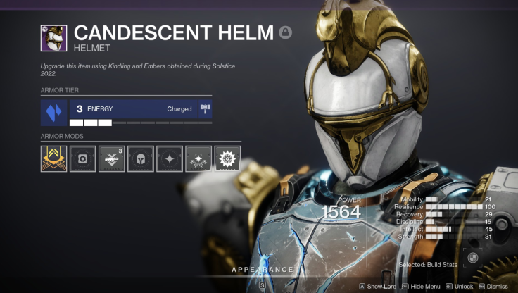 The Candescent Helm for Titans in Destiny 2