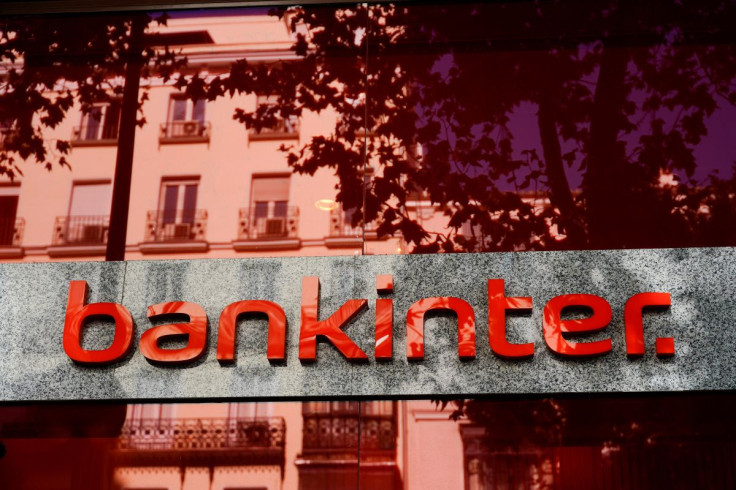 Bankinter bank's is seen in Madrid, Spain, October 26, 2021.