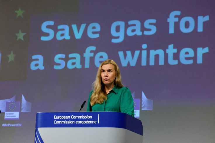 European Commissioner Kadri Simson speaks at a news conference in Brussels, Belgium July 20, 2022.