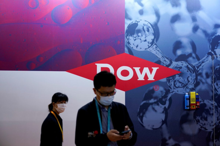 A Dow sign is seen at the third China International Import Expo (CIIE) in Shanghai, China November 5, 2020. 