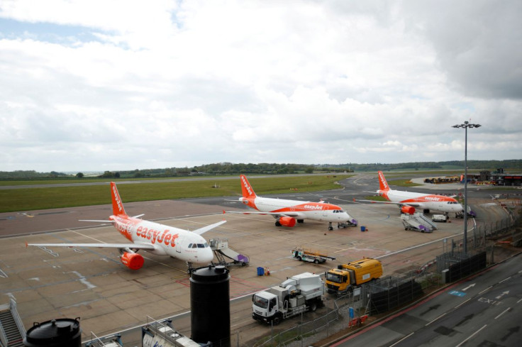 EasyJet planes are seen at Luton Airport, following the outbreak of the coronavirus disease (COVID-19), Luton, Britain, May 1, 2020. 