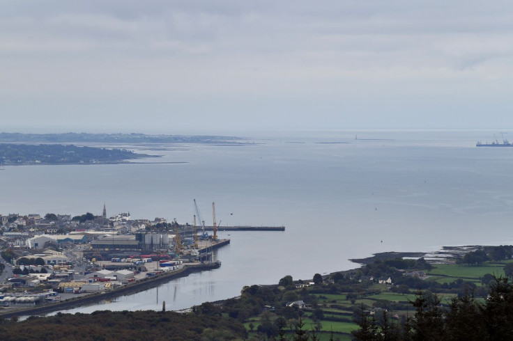 Carlingford Lough is seen with Northern Ireland on the left and the Republic of Ireland on the right with the lough marking the border between the two countries, in Flagstaff, Northern Ireland, October 13, 2021. 