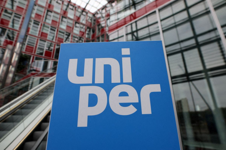 The Uniper logo is seen in front of the utility's firm headquarters in Duesseldorf, Germany, July 8, 2022.