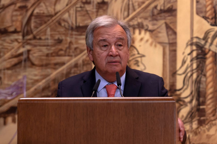U.N. Secretary-General Antonio Guterres speaks during a signing ceremony in Istanbul, Turkey July 22, 2022.