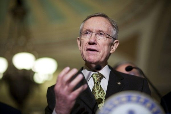 Senate Majority Leader Harry Reid (D-NV) speaks to the media