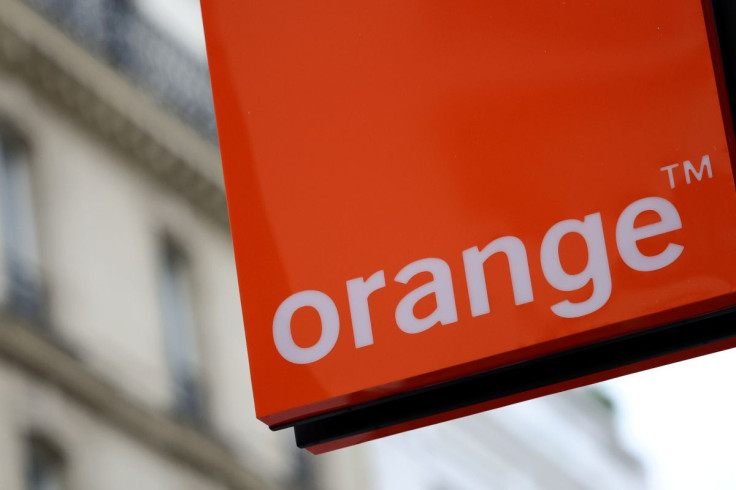 The logo of French telecom operator Orange is seen outside a store in Levallois-Perret near Paris, France, January 26, 2022. 