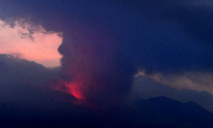 A remote camera image show shows an eruption of Sakurajima in Tarumizu, Kumamoto prefecture, western Japan, July 24, 2022. in this photo taken by Kyodo. Mandatory credit Kyodo via REUTERS ATTENTION EDITORS - THIS IMAGE WAS PROVIDED BY A THIRD PARTY. MANDA