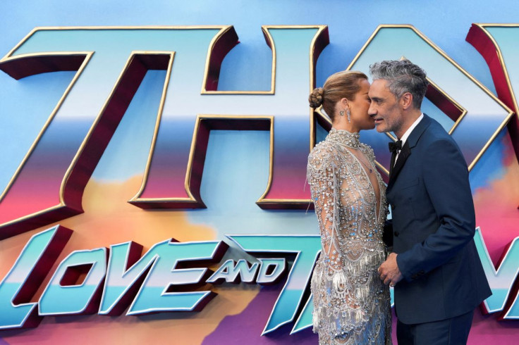 Director Taika Waititi and Rita Ora attend a premiere of Marvel Studios' "Thor: Love and Thunder" in London, Britain July 5, 2022. 
