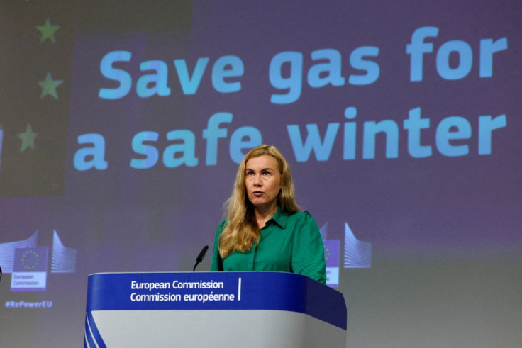 European Commissioner Kadri Simson speaks at a news conference in Brussels, Belgium July 20, 2022.