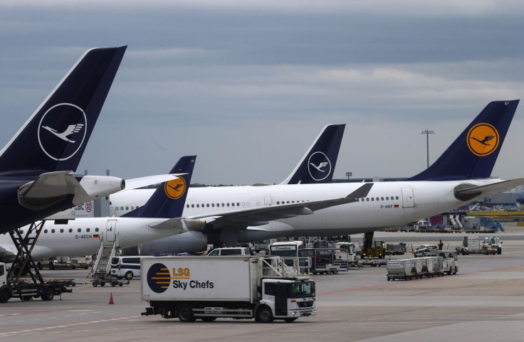 Planes of German air carrier Lufthansa are photographed at the day of the airline's annual general meeting at the airport in Frankfurt, Germany, May 4, 2021.