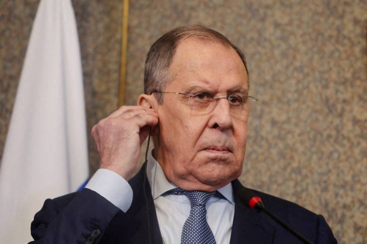 Russian Foreign Minister Sergei Lavrov attends a news conference with his Egyptian counterpart Sameh Shoukry in Cairo, Egypt, July 24, 2022. 