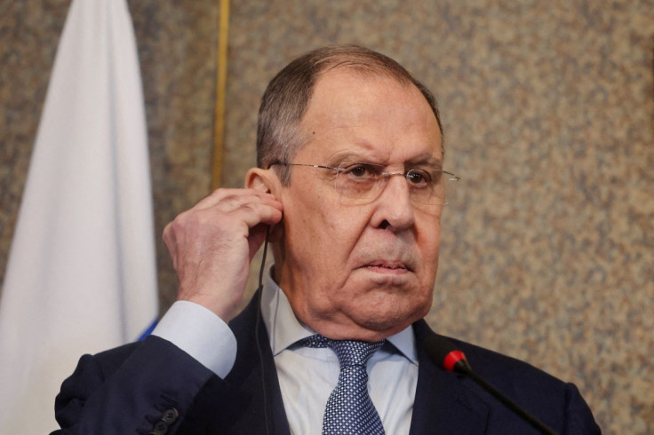 Russian Foreign Minister Sergei Lavrov attends a news conference with his Egyptian counterpart Sameh Shoukry in Cairo, Egypt, July 24, 2022.
