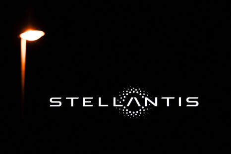 The logo of Stellantis is seen on a company's building in Velizy-Villacoublay near Paris, France, February 23, 2022. 
